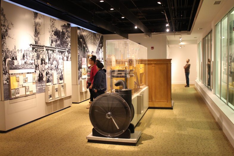 a wide view of the organ museum at longwood gardens