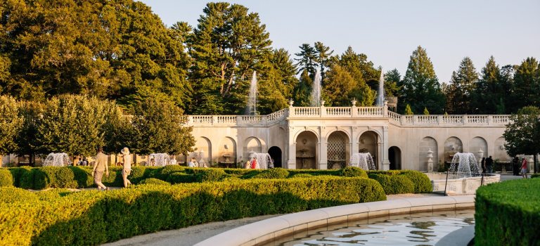 The Main Fountain Garden during the daytime in summer.