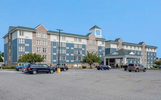 The exterior of a a Comfort Inn hotel.