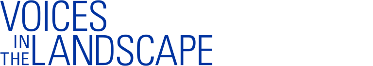a text block that says "Voices in the Landscape" 